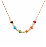 Rainbow and Transperent Beads Bracelet